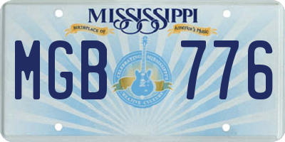 MS license plate MGB776