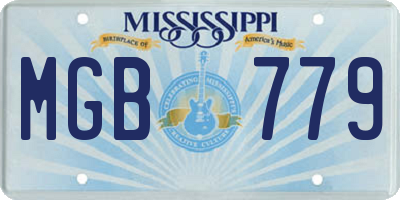 MS license plate MGB779