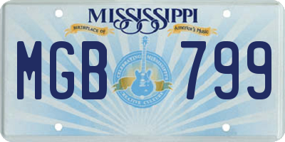 MS license plate MGB799