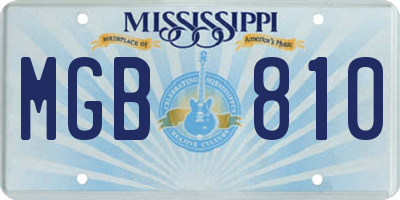 MS license plate MGB810