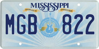 MS license plate MGB822