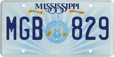 MS license plate MGB829