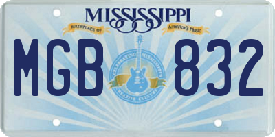 MS license plate MGB832