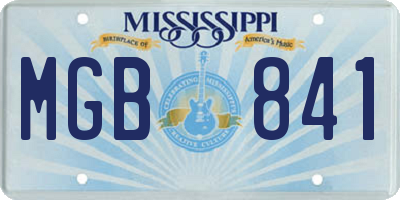 MS license plate MGB841