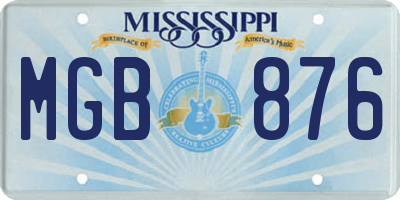 MS license plate MGB876