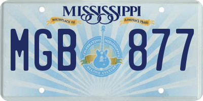 MS license plate MGB877