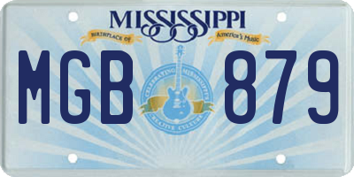 MS license plate MGB879