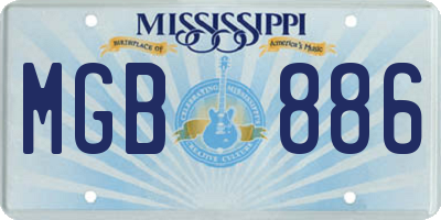 MS license plate MGB886