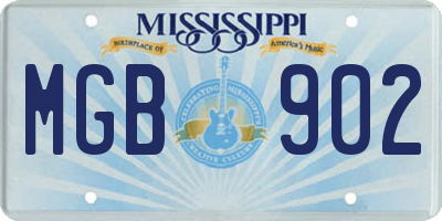 MS license plate MGB902