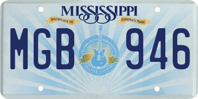 MS license plate MGB946