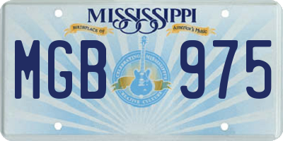 MS license plate MGB975