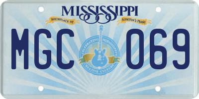 MS license plate MGC069