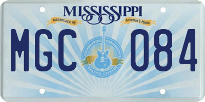 MS license plate MGC084