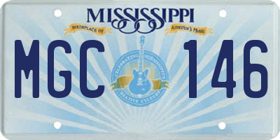 MS license plate MGC146