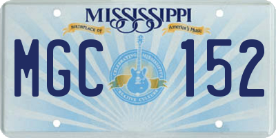 MS license plate MGC152