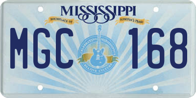 MS license plate MGC168