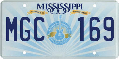 MS license plate MGC169