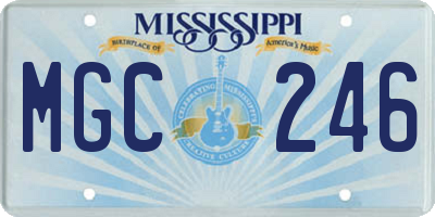 MS license plate MGC246