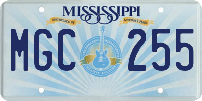 MS license plate MGC255