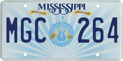 MS license plate MGC264
