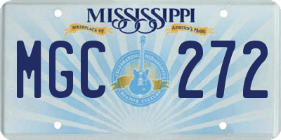 MS license plate MGC272