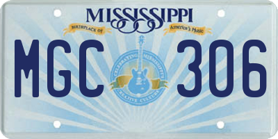 MS license plate MGC306