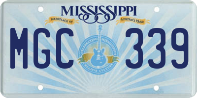 MS license plate MGC339