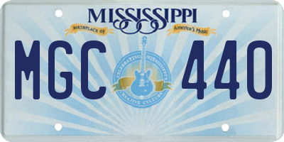 MS license plate MGC440