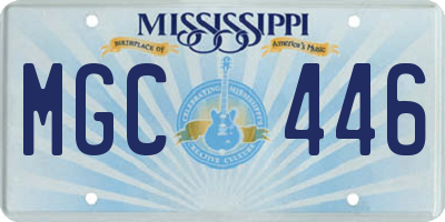 MS license plate MGC446