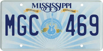 MS license plate MGC469