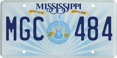 MS license plate MGC484