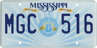 MS license plate MGC516