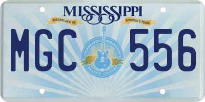 MS license plate MGC556