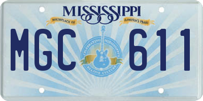 MS license plate MGC611