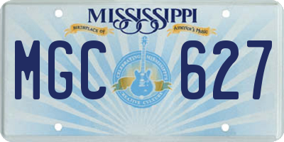 MS license plate MGC627