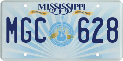 MS license plate MGC628
