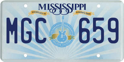 MS license plate MGC659