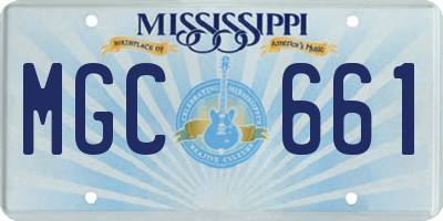 MS license plate MGC661