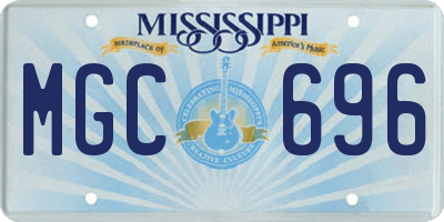 MS license plate MGC696