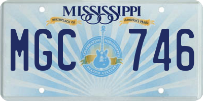 MS license plate MGC746