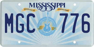 MS license plate MGC776