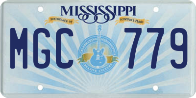 MS license plate MGC779