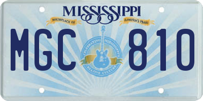 MS license plate MGC810
