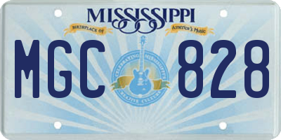 MS license plate MGC828