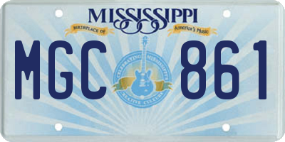 MS license plate MGC861