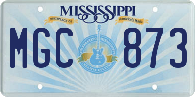 MS license plate MGC873