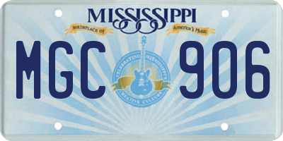 MS license plate MGC906