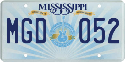 MS license plate MGD052