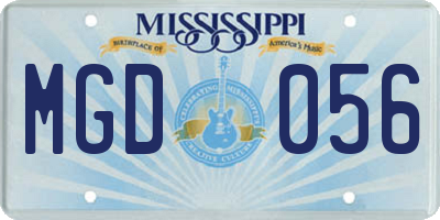 MS license plate MGD056