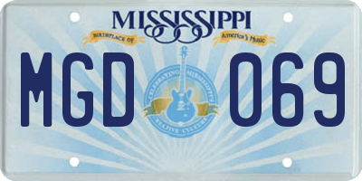 MS license plate MGD069